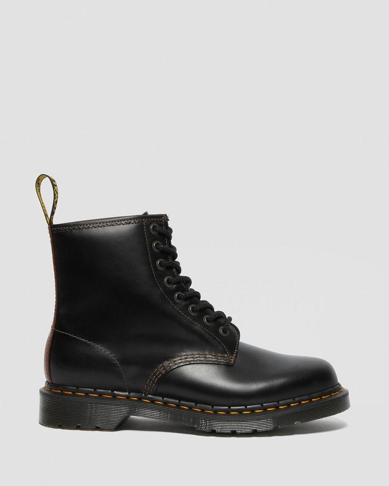 Dr Martens 1460 Men's Abruzzo Læder Snørestøvler Herre Sort Brune | DK 517HAP